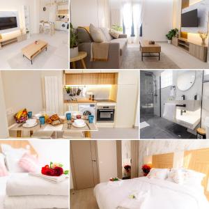 Ένα ή περισσότερα κρεβάτια σε δωμάτιο στο La cosy - Moderne - Pro ou couple av Enfants - Entrer autonome -Les Bonn'appartts-sur-Seine