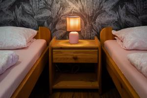Voodi või voodid majutusasutuse Apartmány Brychovi toas