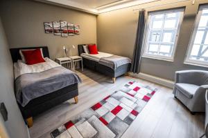 Postel nebo postele na pokoji v ubytování Hotel Stensson