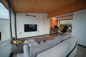 TV a/nebo společenská místnost v ubytování Luxury Villas in Alazani Valley Residence