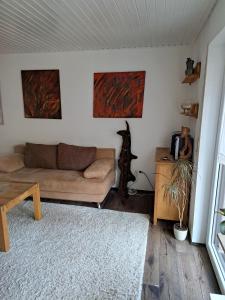 Χώρος καθιστικού στο Felsenland-Apartment