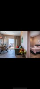 Posteľ alebo postele v izbe v ubytovaní Big Blue suites 2 + 7 fotografií