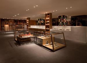 a room with a display case in a store at Furuyu Onsen Oncri in Saga +18 photos