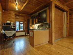 Kuchyň nebo kuchyňský kout v ubytování Alevi Holiday Home with Sauna