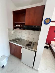 Kuchyň nebo kuchyňský kout v ubytování Katerina Studios