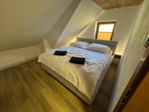 Posteľ alebo postele v izbe v ubytovaní UNTERBERG Apartment