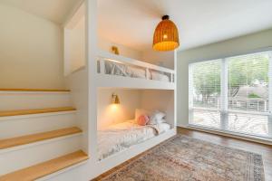 a bedroom with a bed in a wall with shelves at Walk to Lake Conroe Family-Friendly Getaway! in Montgomery +27 photos