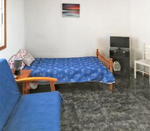 Katil atau katil-katil dalam bilik di Cosy Studio with Sea View and Garden in Frontera - 20 m²