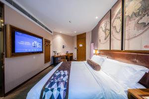 Katil atau katil-katil dalam bilik di James Joyce Coffetel Beijing Daxing International Airport Branch 2