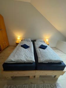 Postel nebo postele na pokoji v ubytování Zu Hause