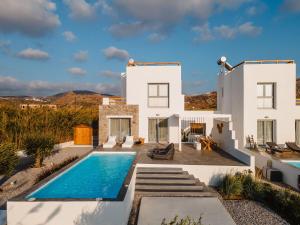 a villa with a swimming pool and a house at Villa Ama in Plaka