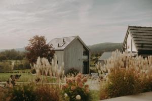 下乌斯奇基Szopa的花园里长满高草的房子