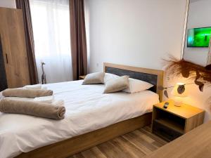 Ένα ή περισσότερα κρεβάτια σε δωμάτιο στο Serenity Apartment Bansko