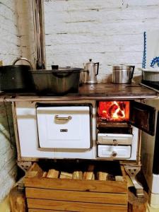 Dapur atau dapur kecil di Recanto da Serra - Nova Hartz RS
