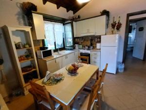 Kuchyň nebo kuchyňský kout v ubytování Nikos Stone House 80m from the beach with wifi