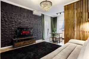 Χώρος καθιστικού στο Sika Onyx Garden Apartment Arad