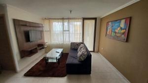TV a/nebo společenská místnost v ubytování Riohacha IV espectacular apartamento edificio frente a la playa, 2 habitaciones bien iluminado y espacioso