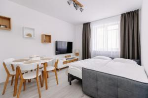 TV a/nebo společenská místnost v ubytování Apartmán 12 - Rezidence K Lanovce