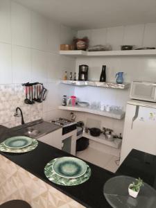 Kuchyň nebo kuchyňský kout v ubytování Bella Morena - Ilha de Boipeba