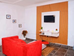 TV a/nebo společenská místnost v ubytování Cosy 1bedroom apartment