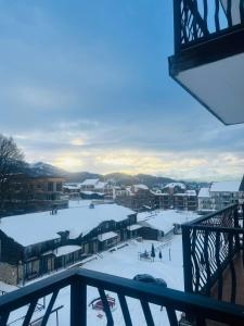 a view of a ski resort in the snow at Rest in Bakuriani in Bakuriani