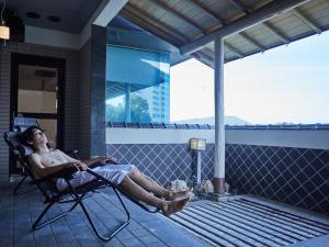 Balcony o terrace sa お宿行灯鳥羽