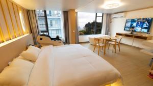 TV a/nebo společenská místnost v ubytování Yibuxuan Boutique Hotel Yangshuo