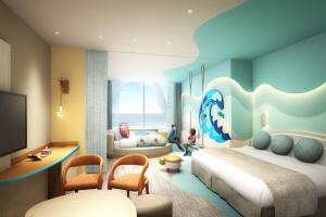 Postel nebo postele na pokoji v ubytování KAMENOI HOTEL Kujukuri