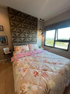 Katil atau katil-katil dalam bilik di Escent condo chiangmai A