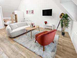TV a/nebo společenská místnost v ubytování Élégant cocon au cœur de Montargis