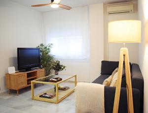 Televízia a/alebo spoločenská miestnosť v ubytovaní Precioso apartamento en el centro de Málaga