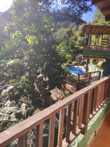 Hotel El Santuario的阳台或露台