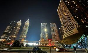 Nespecifikovaný výhled na destinaci Dubaj nebo výhled na město při pohledu z ubytování v soukromí