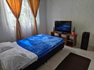 TV a/nebo společenská místnost v ubytování Cabaña Campestre de descanso