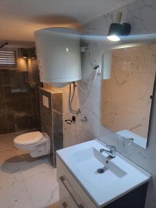 Koupelna v ubytování Apartmani Ana