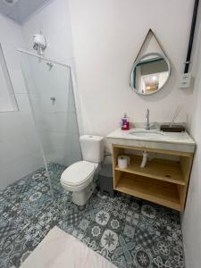 Koupelna v ubytování Grand'Hostel
