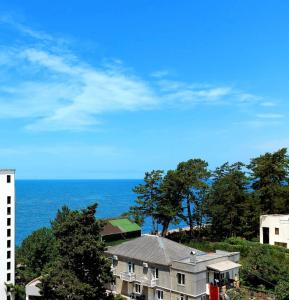a house on a hill with the ocean in the background at Riviera Kobuleti in K'obulet'i +3 photos