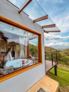 Общий вид на горы или вид на горы из лоджа