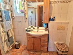 Koupelna v ubytování Appartement BERGTRÄUME