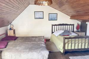 Posteľ alebo postele v izbe v ubytovaní Appartement familial avec piscine à Montmartin-sur-Mer 54 m²