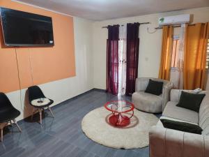 TV a/nebo společenská místnost v ubytování NDK Home Meublés