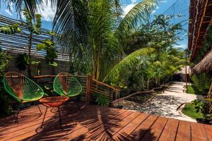 Zahrada ubytování La Palma Holbox
