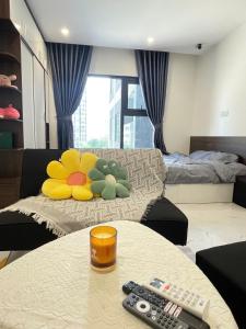 Postel nebo postele na pokoji v ubytování Căn hộ dịch vụ bs8