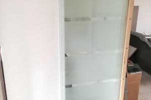 a closet with a glass door in a room at Maison de charme à Brantôme en Périgord avec piscine partagée in Brantôme +39 photos