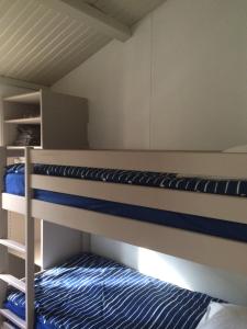 a bunk bed room with two bunk beds at Chalet grand confort Bassin d'Arcachon in La Teste-de-Buch