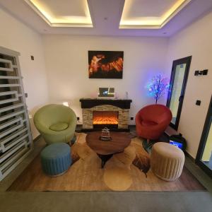 Χώρος καθιστικού στο Burj maison d'hôtes