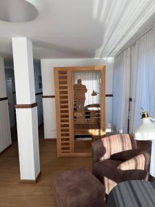 Kuchyň nebo kuchyňský kout v ubytování Hotel Schöne Aussicht
