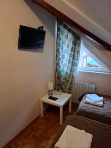 TV a/nebo společenská místnost v ubytování Hotel Koliba na Grza