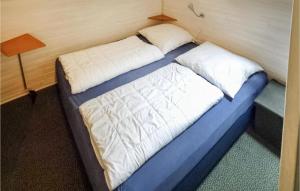 キルヒハイムにあるDorf 2 Ferienhaus 40の枕2つが備わるドミトリールームのベッド1台分です。 +5枚の写真