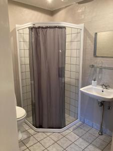 Koupelna v ubytování Børglum Mejeri Hotel